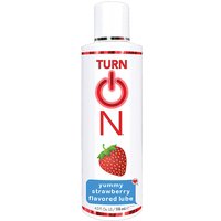 Turn on Yummy Strawberry Flavored Lube, 4 oz, WET International