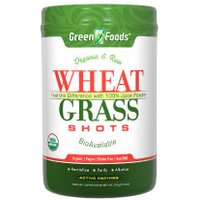 Wheat Grass Shots, Drink Mix, Organic & Raw, 300 g (60 Servings), Green Foods Corporation