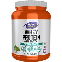 Whey Protein with Matcha Powder, 2 lb (907 g), NOW Foods