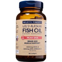 Wild Alaskan Fish Oil - Peak DHA, Value Size, 180 Softgels, Wileys Finest