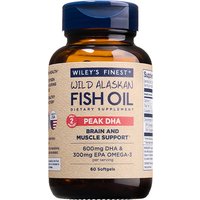 Wild Alaskan Fish Oil - Peak DHA, 60 Softgels, Wileys Finest