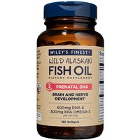 Wild Alaskan Fish Oil - Prenatal DHA, Value Size, 180 Softgels, Wileys Finest
