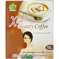 Xlim Beauty Coffee with Radix Astragali Extract, 10 Bags/Box, Longreen Corporation