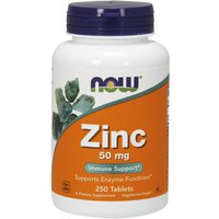 Zinc 50mg 250 Tabs, NOW Foods