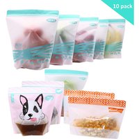 ZipFresh Bag, Reusable Snack, Sandwich, Food Saver Ziplock Storage Bag, 10 pc Set, AltCooking Hub