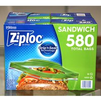 Ziploc Sandwich Bags, 580 Bags
