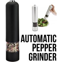 Deluxe Automatic Salt or Pepper Grinder with Ingredient Window and LED Light