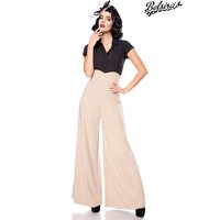 BELSIRA Marlenehose mit hohem Bund und herzförmigem Abschluss figurbetonend, elegant, elastisch Reißverschluss hinten stilvoll für Alltag Anlass