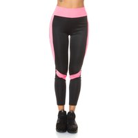 Fitness High Waist Sport Leggings mit Kontraststreifen