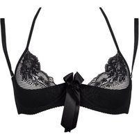 Axami Neckholder Hebe BH in Schwarz mit raffinierte Spitzenverzierungen und Satinschleifchen