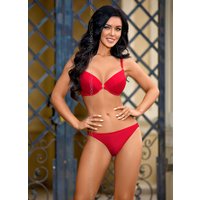 Axami rot PushUp BH Rückseite aus dünnen flexiblen Streifen und Riemen