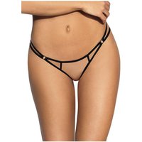 Axami schwarz String Stickmuster mit transparentem Tüll