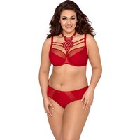 Axami Bügel BH aus Netz rot Dekor am Dekolletee Plus Size