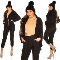 Taillierte Teddy Fleece Übergangsjacke von J. Stars weiches Satinfutter, moderner Reißverschluss stilvoller Schnitt