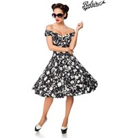 Retro Vintage Kleid mit herzförmigem Ausschnitt, zarten Knöpfchen und femininer Taille ein stilvolles Statement mit Charme der 50er