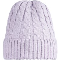 Basic Strick Woll Mütze mit Zopf Muster