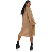 Casual Oversize Long Grobstrick Cardigan Strickjacke