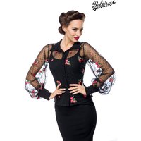 Luftige Netz Bluse mit Umlegekragen von BELSIRA transparentes Design trifft stilvolle Eleganz für selbstbewusste Looks mit Klasse