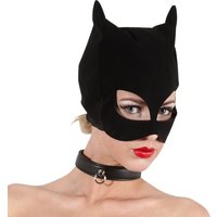 Bad Kitty Kopfmaske in samtiger Nubuklederoptik mit kleinen Ohren und großen Augenöffnungen perfekter Cat Look für aufregende Rollenspiele
