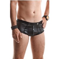 Herren Shorts mit Wetlook Effekt und Reißverschluss von Regnes Fetish Planet
