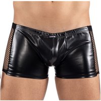 Kunstleder Schwarzer Herren Boxer Short mit Netzeinsatz 2401 67 von LOOK ME