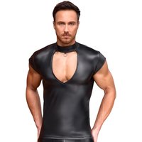 Herren Shirt von NEK Stylischer Shirt Harness mit hochelastischen Gummibändern, Metallringen und Karabinerhaken für verführerische Akzente!