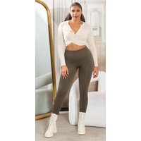 Sexy Stilvolle Leggings mit Zopfstrick Muster und weichem Futter perfekt für kalte Tage und trendbewusste Outfits
