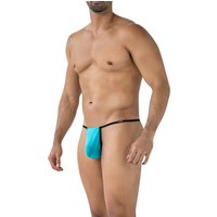 Türkis Knapper String aus weichem, transparentem Netzstoff mit zusammenschiebbarem Suspensorium und markantem Frontlogo CUT4MEN Netz Pouch C4MSPX04