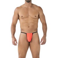 Orange Knapper String aus weichem, transparentem Netzstoff mit zusammenschiebbarem Suspensorium und markantem Frontlogo CUT4MEN Netz Pouch C4MSPX04