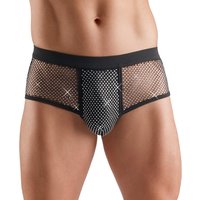 Svenjoyment Pants schwarz mit funkelnden Glitzersteinchen vorne, sexy Netz Einsätzen und betonter Passform edler Look mit glänzendem Highlight Effekt