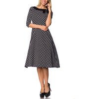 Rockabilly Kleid mit Dots und halblangen Ärmlen
