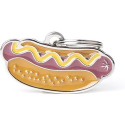 Myfamily Medaglietta Per Cane Personalizzata Made In Italy, Hot Dog, Targhetta Cane Con Incisione Gratis, Smaltata A Mano In Metallo, Collezione Food, 38X20 Mm Myfamily Medaglietta Per Cane Personalizzata Made In Italy, Hot Dog, Targhetta Cane Con Incisione Gratis, Smaltata A Mano In Metallo, Collezione Food, 38X20 Mm
