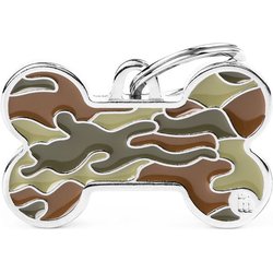 L Bone Camouflage Medaglietta Per Collare Green