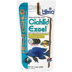 Hikari Cichlid Excel Mini 250G Pellet Vegetale Per Ciclidi Erbivori