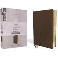 NASB, Thinline Bible, Large Print, Passaggio Setting, Leathersoft, Brown, Red Letter, 1995 Text, Comfort Print