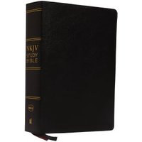 NKJV Study Bible, Premium Bonded Leather, Black, Comfort Print