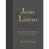 Jesus Listens, Large Text Leathersoft, Charcoal, With Full Scriptures