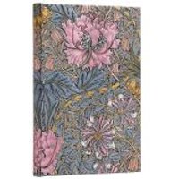 Morris Pink Honeysuckle (William Morris) Midi Unlined Hardcover Journal