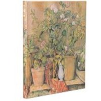 Cezanne's Terracotta Pots and Flowers Ultra Lined Hardback Journal (Elastic Band Closure)