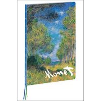 teNeues - A4 Notebook: Pine Tree Path by Claude Monet, Hardcover - 230 Dot-Grid Pages With Exposed Lay Flat Binding, Three Ribbon Markers