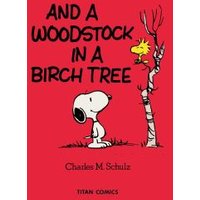 Peanuts and a Woodstock in a Birch Tree