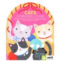 Cats Coloring Book + Stickers