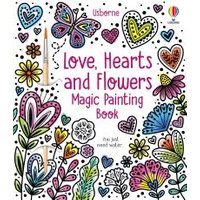 Love, Hearts and Flowers Magic Painting Book