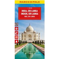 India, Sri Lanka, Nepal, Bangladesh Marco Polo Map