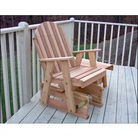 Red Cedar Blue Mountain Fanback Glider Chair