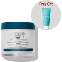 Christophe Robin - Cleansing Purifying Scrub With Sea Salt (250ml) + Free MoroccanOil Gift