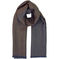 Gucci - Brown And Blue Silk & Wool Blend Scarf