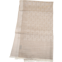 Gucci - 2-Tone Grey Wool Silk GG Guccissima Logo Scarf