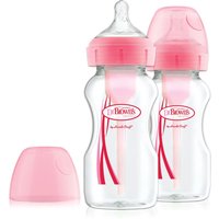 Dr Brown - Options + Bottle 270ml - Pink (2 Pack)