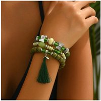 Green Color Butterfly Polyresin Detail Bracelets